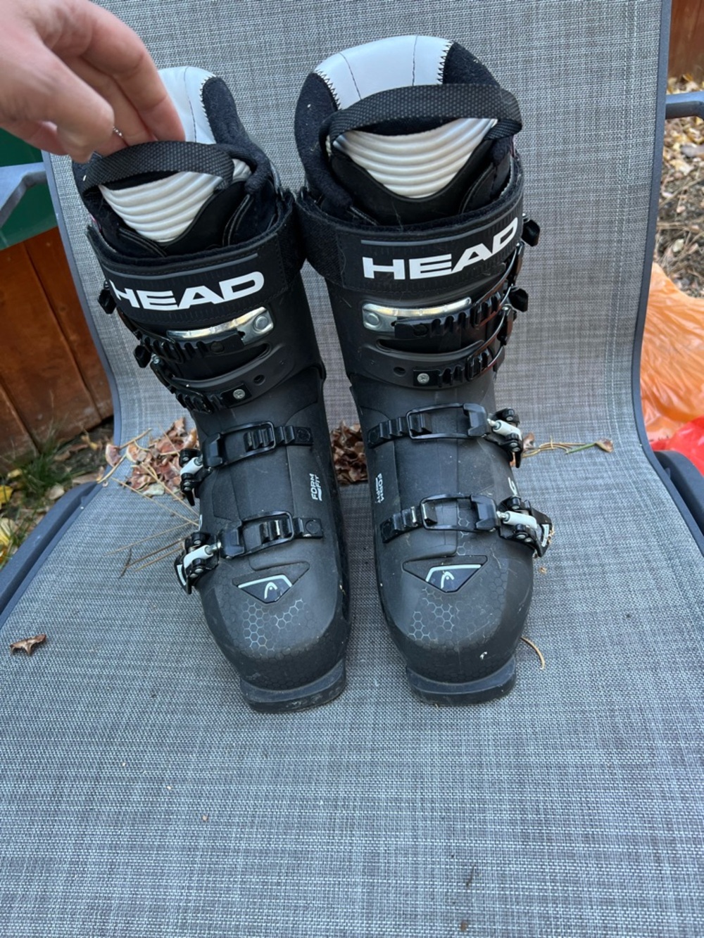 Head Black Alpine Ski Boots with White Accents